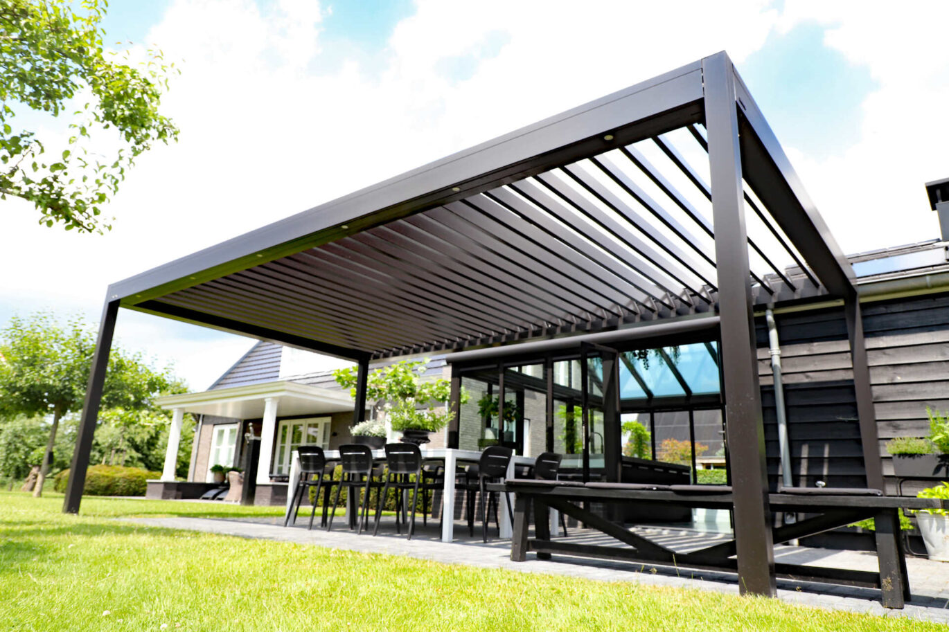 Pergola met Lamellendak